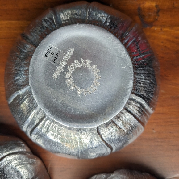 3 Martha Stewart Silver Floral Nut Bowls - Picture 7 of 12